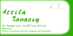 attila kovacsy business card